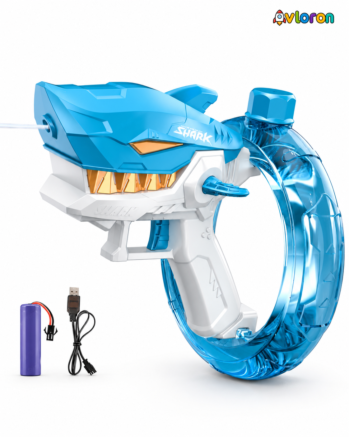 Shark Electric Water Gun with Long-Range High-Pressure Spray – Exciting Outdoor Water Battles for Kids
