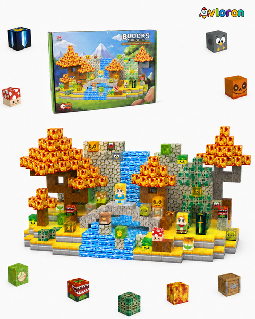 Magnetic Blocks 200PCS Warrior and Princess Series with Light-Up Magnetic Tiles – STEM Building Toy for Creativity & Motor Skills Ages 3+