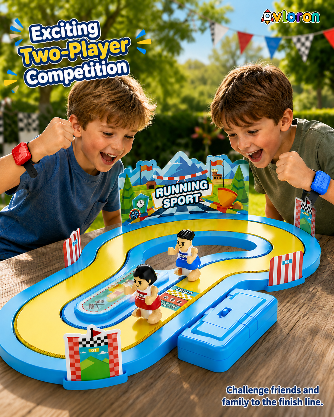 Avloron Motion-Sensing Racing Track Game with Two-Player Competition Mode – Interactive Family Toy for Home Fun & Entertainment