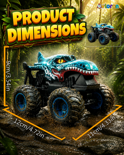 Monster Truck with LED Lights & 360° Spinning Action – Dinosaur Stunt Truck Fun for Kids Ages 3+