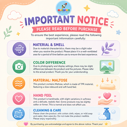 4PCS/8PCS AVLORON Crunchy Sound Squishy Set, Handmade Soft Squeeze Sensory Fidget Toys, ASMR Stress Relief Desk Toys for Teens & Adults