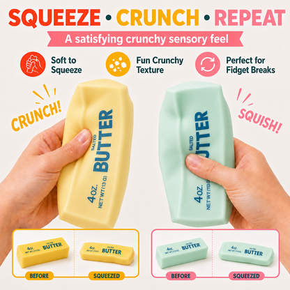 4PCS/8PCS AVLORON Crunchy Sound Squishy Set, Handmade Soft Squeeze Sensory Fidget Toys, ASMR Stress Relief Desk Toys for Teens & Adults