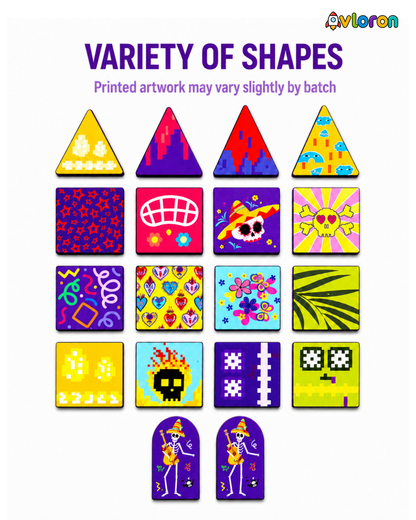 Magnetic Building Tiles 3D Colorful Party 52PCS - STEM Construction Set with Strong Magnetic Force-Develop Thinking & Motor Skills Ages 3+