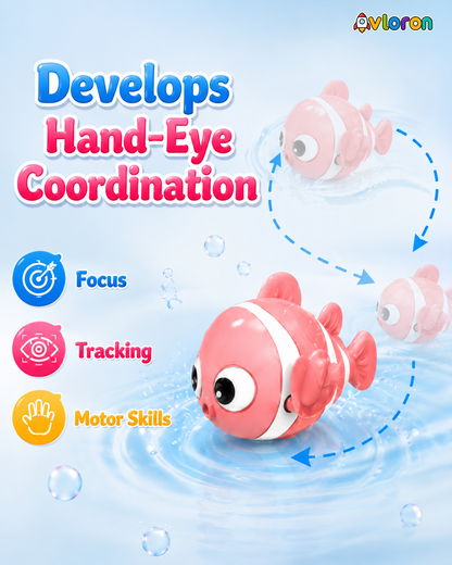 Wind-Up Bath Toy Set with Floating Swimming Action – Interactive Water Play Fun for Kids