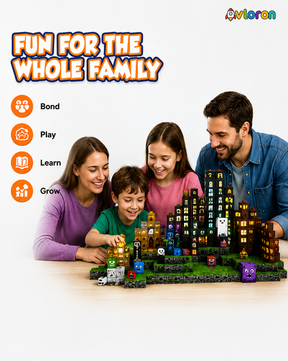 Magnetic Blocks 137PCS Halloween Set with Light-Up Magnetic Tiles – STEM Building Toy for Creativity & Motor Skills Ages 3+