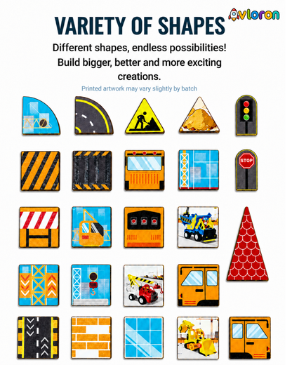 Magnetic Building Tiles 3D Urban Haven 44PCS - STEM Construction Set with Strong Magnetic Force-Develop Thinking & Motor Skills Ages 3+