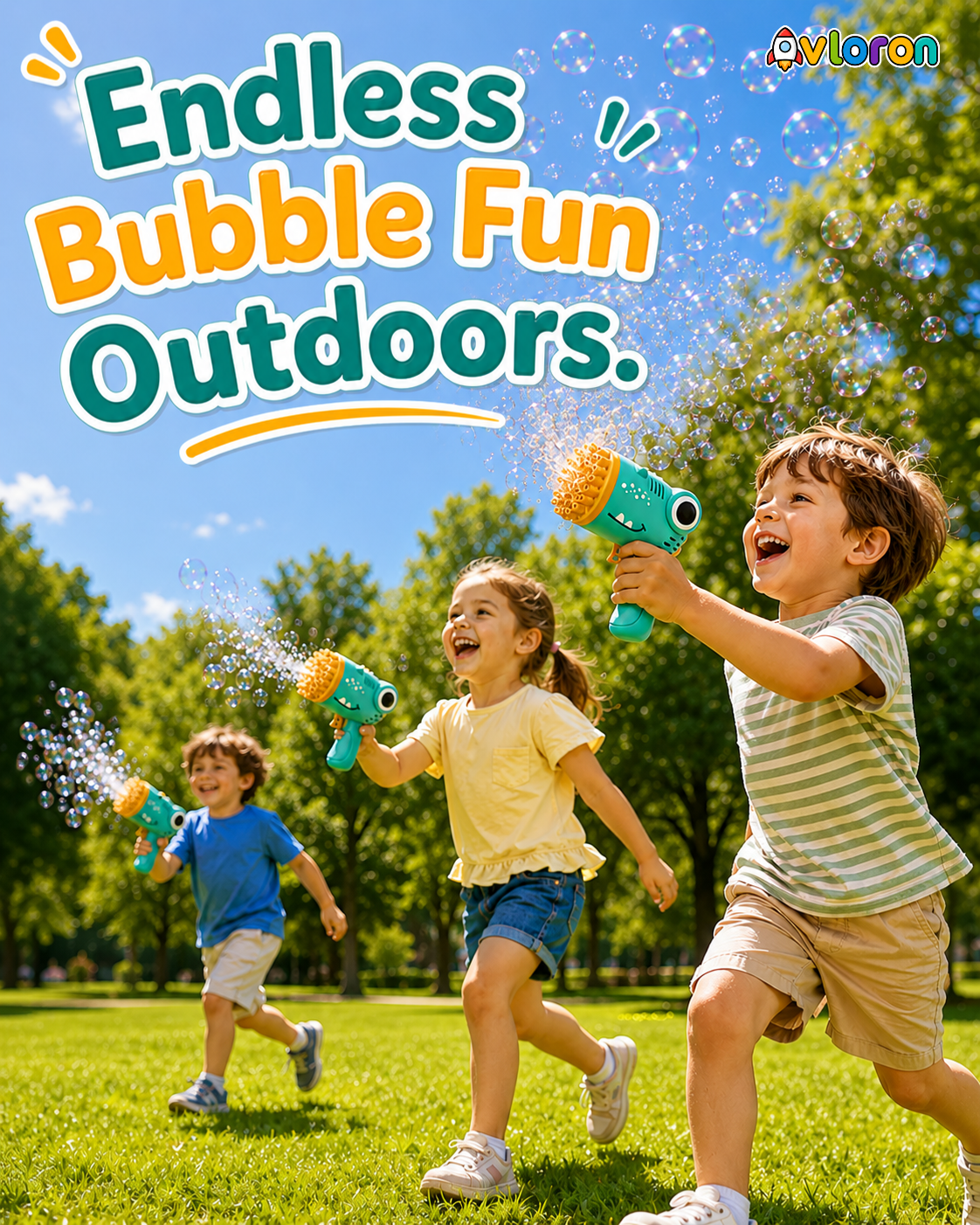 40-Hole Dinosaur Bubble Machine Gun with Automatic Bubble Blasting – Outdoor Bubble Toy for Parties, Weddings & Kids Ages 3+