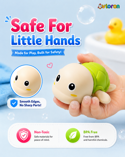 Wind-Up Bath Toy Set with Floating Swimming Action – Interactive Water Play Fun for Kids