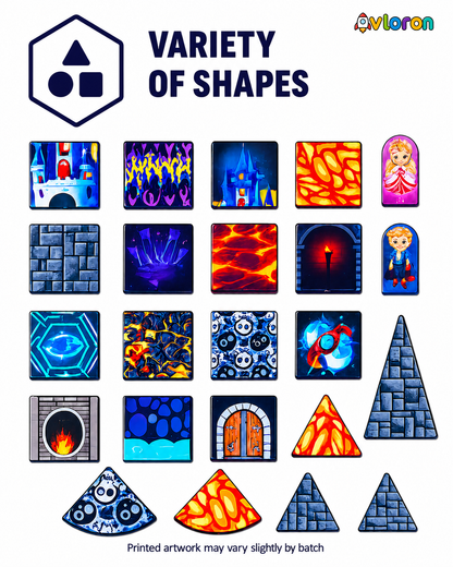 Magnetic Building Tiles 3D Mystic Night Castle 52PCS - STEM Construction Set with Strong Magnetic Force-Develop Thinking & Motor Skills Ages 3+