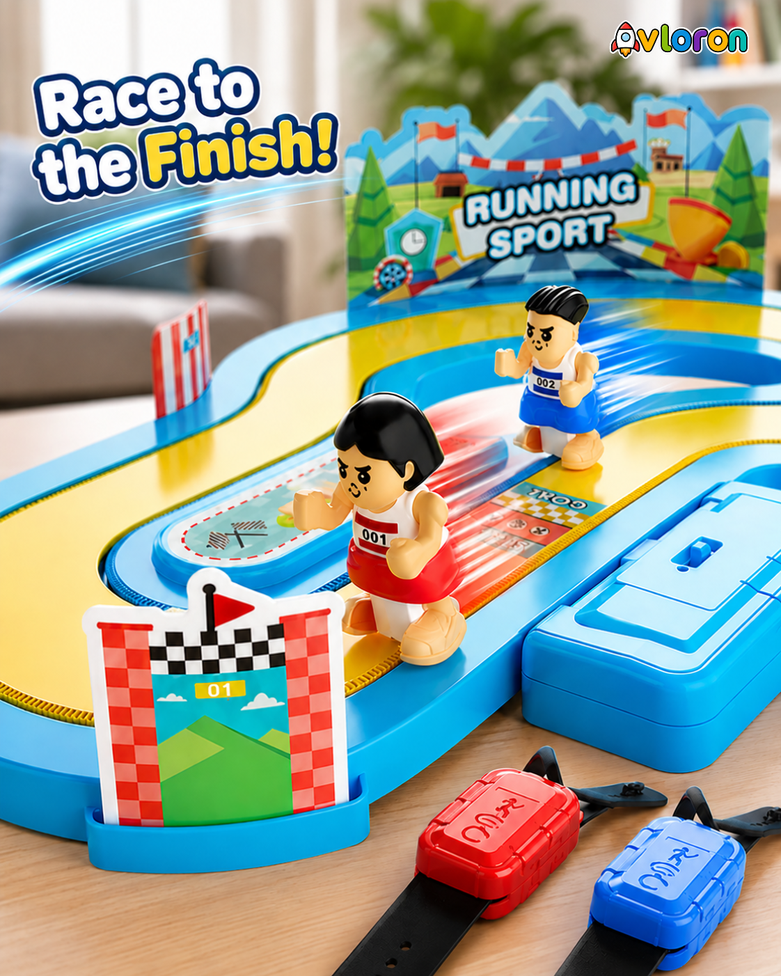 Avloron Motion-Sensing Racing Track Game with Two-Player Competition Mode – Interactive Family Toy for Home Fun & Entertainment