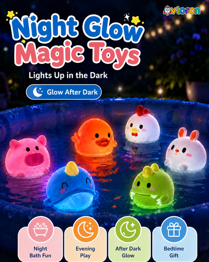 Avloron Light-Up Floating Animal Bath Toy – Cute Cartoon Water Toy for Kids