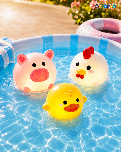 Avloron Light-Up Floating Animal Bath Toy – Cute Cartoon Water Toy for Kids