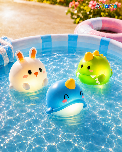 Avloron Light-Up Floating Animal Bath Toy – Cute Cartoon Water Toy for Kids